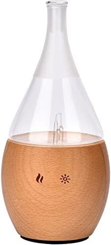 Zen'Arôme - Programmierbarer Zerstäuber für ätherische Öle Bolea - Regulierbare Intensität (bis zu 100m²) und LED-Beleuchtung - Kaltdiffusor für Aromatherapie, Timer - Holz, Glas