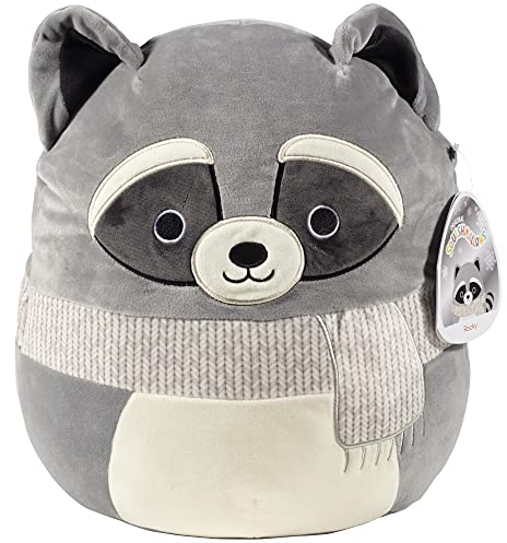 YYST SquishmNoneow 12 Rocky The Raccoon - Official Kellytoy - Cute and Soft Winter Plush Stuffed Animal Toy - Great Gift for Kids - Ages 2+