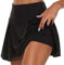 Tofox Tennisrock Damen 2 in1 Sport Leggings mit Rock Tennisrock Tennis Golf Sport Rock