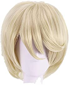 Black Butler Alois Trancy Cosplay Wig Short Blonde Heat Resistant Synthetic Hair Wig + Wig Cap