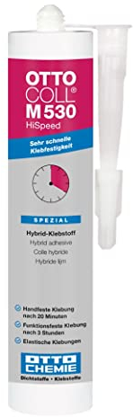 Otto-Chemie M530 HiSpeed 1K-Hybrid-Polymer STP-Klebstoff mit sehr schneller Klebfestigkeit von Ottocoll für innen und außen (M 530 HiSpeed | 310ml Kartusche)
