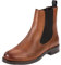 Palado Chelsea Boots Damen Paros P – gefertigt aus edlem Rindsleder – Made in Portugal – stilvoll leicht gefüttert – robuste TPR-Sohle für sicheren Halt Brown/Brown UK4,5 - EU37