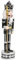 Nussknacker-Figuren, 38 cm, weihnachtliche wunderschöne Nussknacker-Figuren in schwarzer Uniform und Krone, dekorative Weihnachtstischpuppe für Regale und Tische, goldfarben
