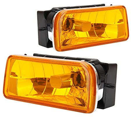 WOZIES Für BMW 3 Series E36 1992-1998 1Paar gelbe/geräucherte/weiße Shell Nebelscheinwerfer vorne