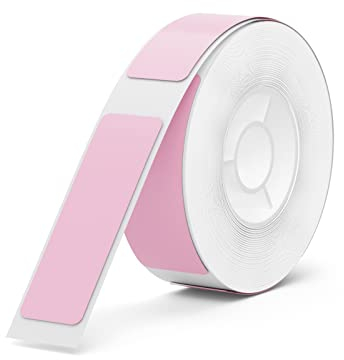 NIIMBOT D110/D11/D101 Etiketten Selbstklebend zum Beschriften,12 x 40mm Etikettendrucker Thermo Papier für Schule, Zuhause, Büro, Kleine Unternehmen,1 Rollen 160 Etiketten/Rolle (Rosa)