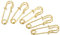 sourcing map 20 Stück Sicherheitsnadeln 2.7cm Groß Safety Pins Metall-Sicherheitsnadeln für Decken Röcke Handwerk Brosche Herstellung Goldton