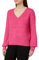 VERO MODA Vmparker LS V-Neck Pullover Ga Boo Maglione, Fucsia Viola/Dettaglio: mélange, XS Donna