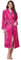 Westkun Vestaglia per Coppia Uomo Pile Invernale Donna Lunga Accappatoio Elegante Flanella Morbido Taglie Grandi Calda Vestaglia Camera Pigiama da Notte(Fucsia,L)
