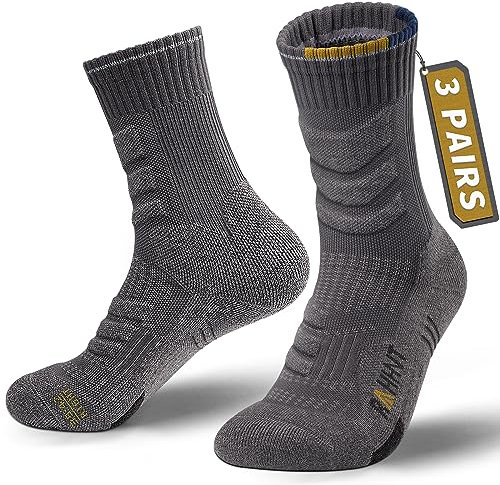 Rahhint 3 Paia Calzini da Trekking in Lana Merino Calze Termiche Calzini Inverno Calzini da Trekking per Donna e Uomo Taglia 31-52