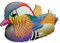 EUGY 650096 Mandarinente, 3D Tier-Puzzle für Kinder und Erwachsene zum Zusammenbauen, DIY Tierfigur, Bastelset ab 6 Jahren
