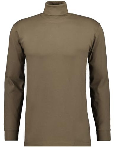 RAGMAN Herren Basic Rollkragenshirt Langarm Mokka-835, S