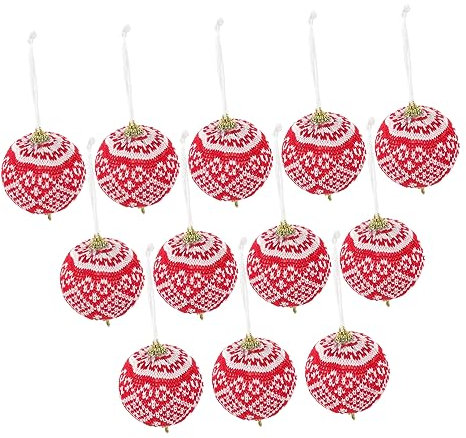 Mikinona 12stücke Weihnachtskugeln Hängende Weihnachtskugel Dekoration Weihnachtsbaum Ornament Ausstattung