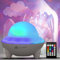 Veilleuse Enfant Projecteur ciel etoile–5 Thèmes. Tout en 1, Enceinte Bluetooth, lampe ambiance multi couleur Rechargeable, LED Gaming, lampe de chevet musicale, 50+ bruit blanc et Berceuses(Blanc)