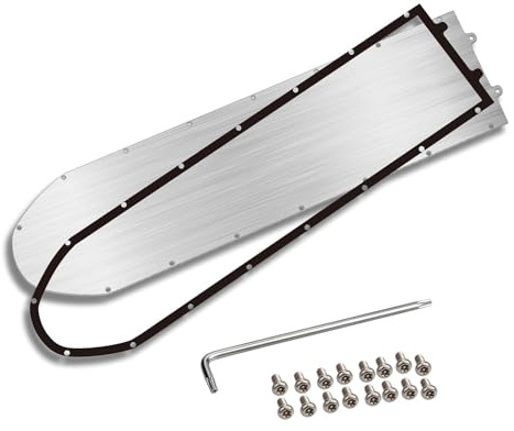 TREFAN Scooter Batterieabdeckung Schutz Board Anti-Kollision für Ninebot G30 Max Elektroroller Platten Schutz Edelstahl Bodenplatte für Roller Zubehör