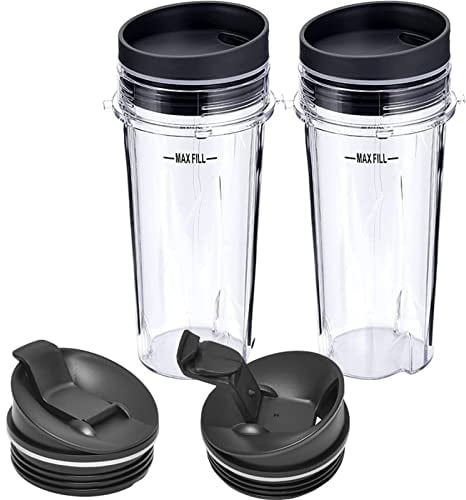 Ninja 16oz Single Serve Blender Cup with Lid and Seal - Plastic Juicer Bottle for Travel