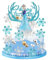 Powmag EL-sa Tortendeko, 39 Stück Fro-Zen Kuchen Deko, E-iskönigin Torte Figuren, Cake Topper Prinzessin, A-nna und E-LSA Geburtstagsdeko Tortenaufleger für Mädchen Kinder
