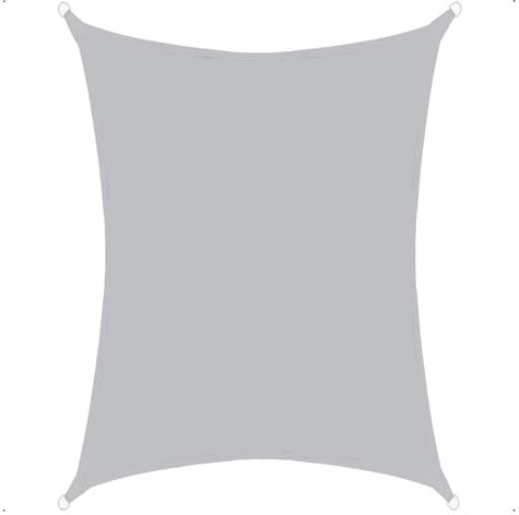 anndora Sonnensegel 4x6 HDPE hellgrau rechteckig