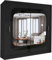FURNITUREWAVE Minosa Sliding Mirror Doors Wardrobe For Modern Bedroom Furniture Cupboard with Space Saving Shelves and Hanging Rails (Black/Black, 150cm)