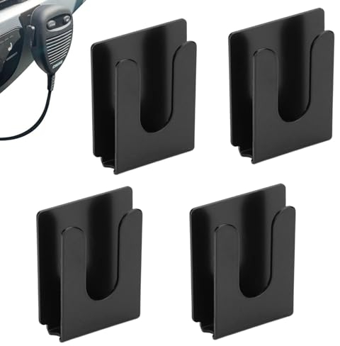 Yhuasia 4 Stück Mikrofonhalter Clip, Auto Mikrofon Clip Halterung, Autofunk Mikrofonhalterungen, Radio Mikrofon Clip Halterung, Handy Mikrofon Aufhängeclip, für YAESU, Kenwood, ICOM