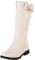 Stivali Alti sopra Il Ginocchio Stivali Donna Estivi Traforati Beige Scarpe Donna Stivali Moto Cross Stivali da Pioggia Donna Stivaletti Donna Estive Bianco Tacchi Stivali da Neve