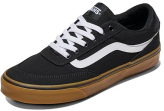 Vans Brooklyn Ls, Sneaker Herren, Schwarzes Segeltuch Gummi, 40.5 EU