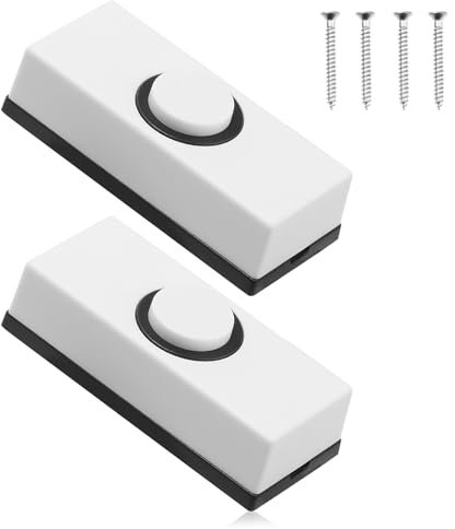 Wired Door Bell Button, Durable Wall-Mounted Doorbell Switch, Classic Non-Illuminated Push Button, Universal Fit for Most Doorbell Systems, Ideal for Home, Office, and Garage Use