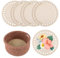 sdhiiolp 5 Stück Korbboden zum HäKeln 10cm Korbboden Aus Holz Holzboden zum HäKeln Korbflechten set Naturholzkorbboden Korb Flechten set Kreis Crochet Basket für DIY Korbflechten
