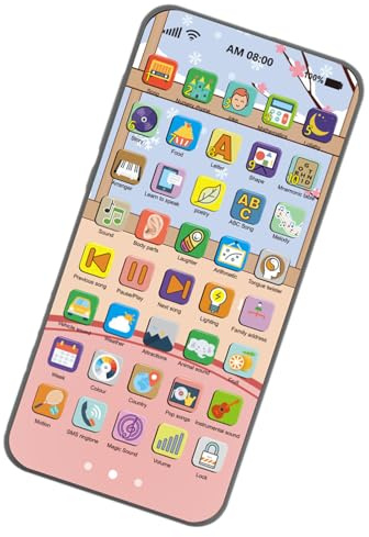 Faux Modèle De Téléphone,Écran Tactile Jeu D'apprentissage Téléphone Portable - Appel Téléphone Rechargeable Interactif Pour Les Déplacements