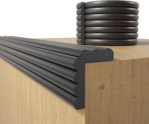 agctrler 5M x 8CM Kantenschutz Baby Schaumstoff, Kantenschutz Selbstklebend | Weichem Eckenschutz Tischkantenschutz Selbstklebender Schutz für Kinder, Bett, Fensterbank & Schreibtisch