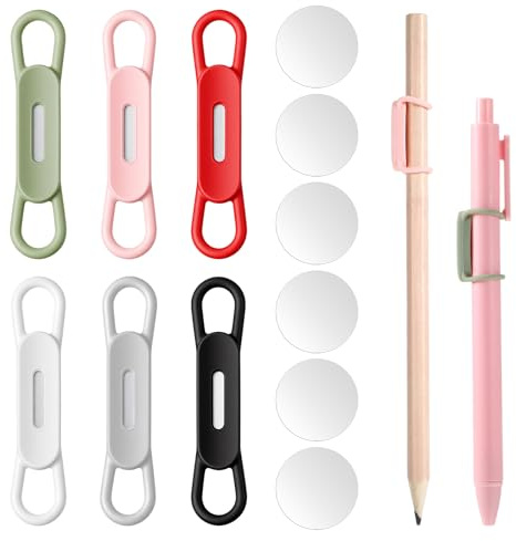 6 Stück Stifthalter Magnetisch Mehrfarbig Silikon Magnetischer Bleistifthalter Magnetischer Stifthalter Tragbarer Pen Holder Bleistifthalter Clip für Metalloberflächen Schreibtisch Kühlschrank