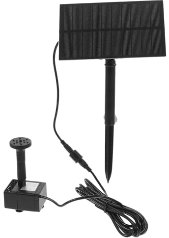 Veemoon Pompe Solaire pour Fontaine Extérieure 1,5w Panneau Solaire Haute Performance Forme Carrée Installation sans Fil Débıt d'eau Réglable pour Bassin et Jardin Décoration de Terrasse