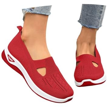Sobzia Chaussure Orthopédique Femme Larges Confort Basket Chaussures de Marche À Plateforme Légères et Confortables Amortissement Accru et Soulagement des Pieds 35-43