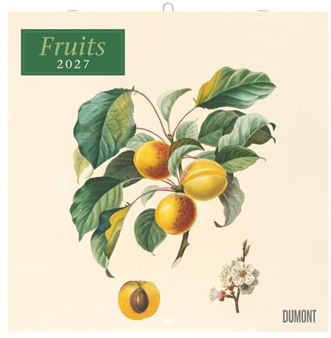 Fruits 2027: Wandkalender 30x30 cm (30x60 cm geöffnet) mit Notizkalendarium und 12 historischen Obst-Illustrationen von Pierre Antoine Poiteau | Wandkalender 30x30 cm (30x60 cm geöffnet) mit Notizkalendarium & Obst-Illustrationen von Pierre Antoine Poiteau