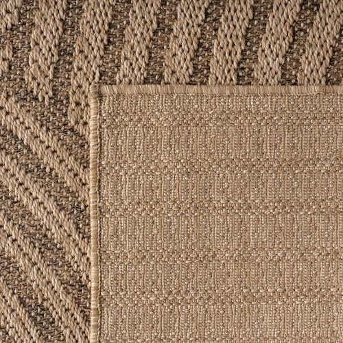 KADIMA DESIGN Outdoor Teppich Natur Jute-Look Wetterfest UV-Beständig Waschbar Strapazierfähig Langlebig Beige 80x150 cm Terrasse Balkon Fußbodenheizung geeignet | ARLBERG
