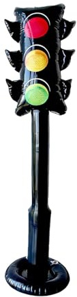 Pallone semaforo gonfiabile PVC - 145cm Decorazione festa | Pallone gara traffico | Attrezzo per scuola carnevale sfilata compleanno celebrazioni tema trasporti