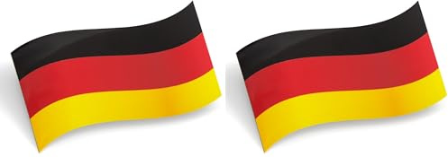 Auto-Magnet Deutschland-Flagge I 12 x 6,5 cm I Fan-Artikel I Fahne I magnetisch I wetterfest I kfz781 (Packung mit 2)
