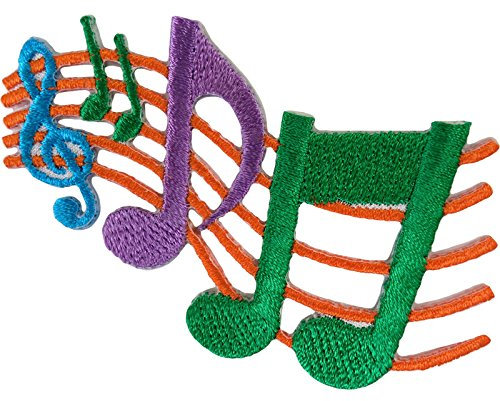 Music Notes Iron Sew On Patch Musical Sheet Jacket Jeans Bag Embroidered Badge
