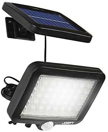 Jorft Luces de seguridad solar, 56 LED lámpara solar Sensor humano/de luz Luces brillantes impermeables para uso en jardines, cercas, escaleras, patios o entradas