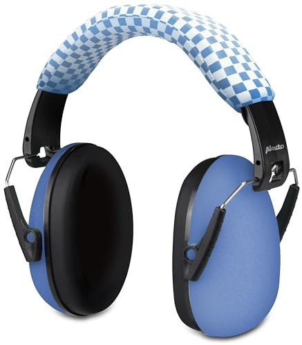 Alecto BV71 orejeras antirruido para niños - protección auditiva 29 dB SNR, plegables, ligeras, ajustables - para conciertos, festivales, estudio - azul