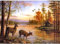 5D Diamond Painting Diamant Malerei Painting Bilder, Wowdecor Hirsch Elch See Baum Sonnenuntergang Landschaft Tiere Full Set Groß DIY Diamant Gemälde Malen Nach Zahlen