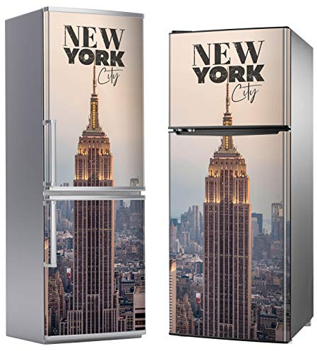 Megadecor Vinyl-Aufkleber für Kühlschrank, speziell ohne Blasen, Gebäude Empire State, New York