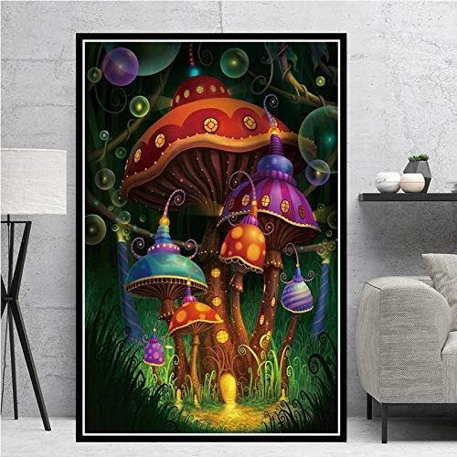 sanzangtang Puzzle 1000 Teile Retro Psychedelic Pilz Familie Thema Puzzle Familie Puzzle Set75x50cm(30X20Inch)