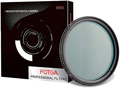 Hersmay 49 mm ND Filter Ultra Slim Multi-Coating MC Fader Variable Neutral Density ND Lens Filter ND2-ND400 Filter Variable Grey Filter 49 mm Position Lock Optical Glass Aluminium Matt Frame