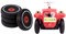 Big - Bobby Car Whisper Wheels - Flüsterräder für Rutscher Autos, Reifen-Set mit Befestigungsclips und Montageanleitung, ab 1 Jahr & Nummernschild - Namensschild für das Rutschfahrzeug, ab 1 Jahr