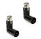 LyxPro XLR-Winkeladapter Dual Male and Female can be positioned to 4 Different Angles Right Left and 90 Degree Great for Mixers That Interfere with Other Applications - 2 Pack