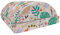 ABAKUHAUS Botanischer Fußstütze, Monstera Glockenblumen Vögel, rutschfeste Rückseite Einstellbare ergonomische Memory Foam-Beinstütze für das Büro, 30 cm x 44 cm, Mehrfarbig