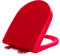WC-Sitz,Toilettendeckel mit Absenkautomatik,Ovaler Toilettensitz mit Quick-Release-Funktion,Rot Blau Orange Optional (Color : Red)