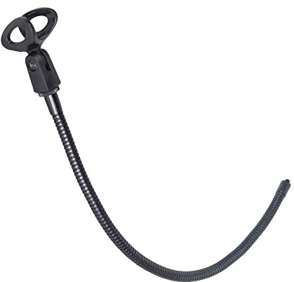 ayex kompakte Mikrofonhalterung mit flexiblem Schwanenhals und schwenkbarer Mikrofonklammer um 360° Drehbar 1/4 Zoll Adapter an der Unterseite