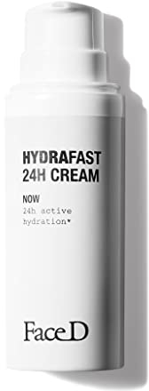 Face D - Hydrafast Crema Viso e Collo Super Idratante durata 24H con Acido Ialuronico SPF15, 50 ml