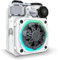 MUZEN Cyber-Cube-Pro Bluetooth Lautsprecher Klein, Tragbare Mini Speaker mit RGB licht Taschenlampe, IPX5 Wasserdicht für Gaming Party Dusche Camping Outdoor, Papa Männer weiß